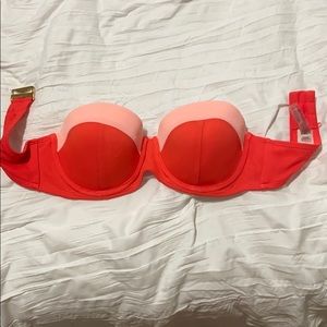 Dark orange bikini top size 34B